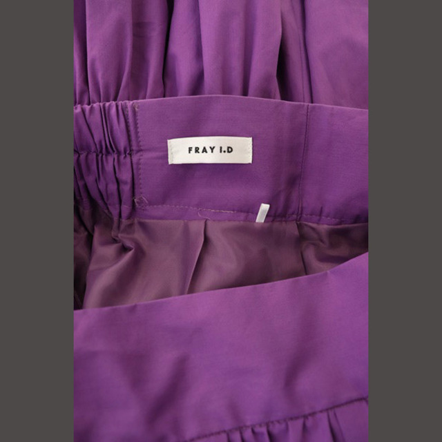 FRAY I.D(フレイアイディー)のフレイアイディー クロスベルトティアードスカート ロング マキシ丈 フレア 紫 レディースのスカート(ロングスカート)の商品写真