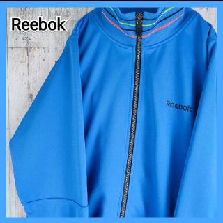 リーボック(Reebok)のReebok リーボック ワンポイント ロゴ  ブルー ジャージ ゆるだぼ 古着(ジャージ)