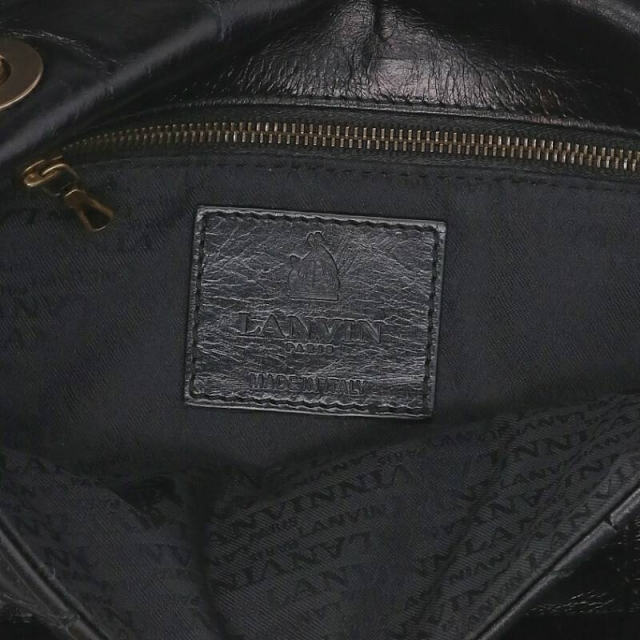 LANVIN HAPPY/ハッピー レザーキルティングチェーンショルダーバッグの