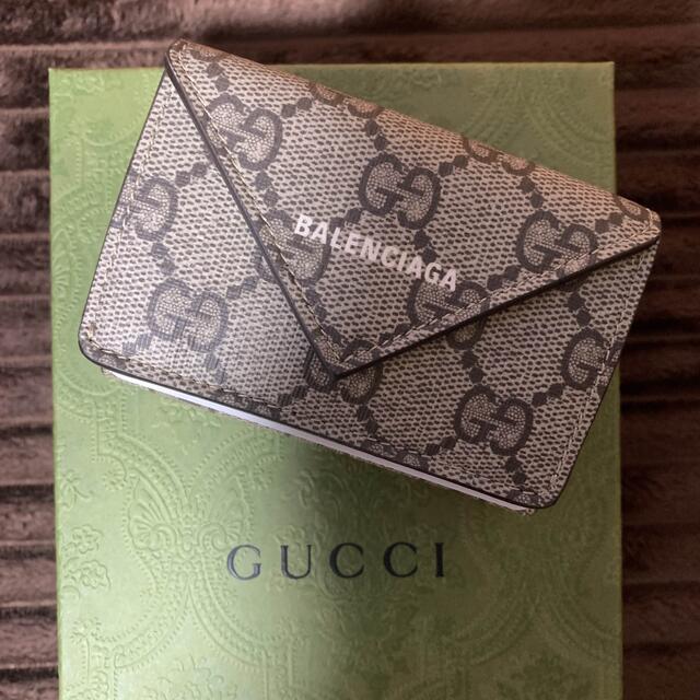 Gucci(グッチ)のGUCCI BALENCIAGA hackerコラボ ペーパーミニウォレット財布 レディースのファッション小物(財布)の商品写真