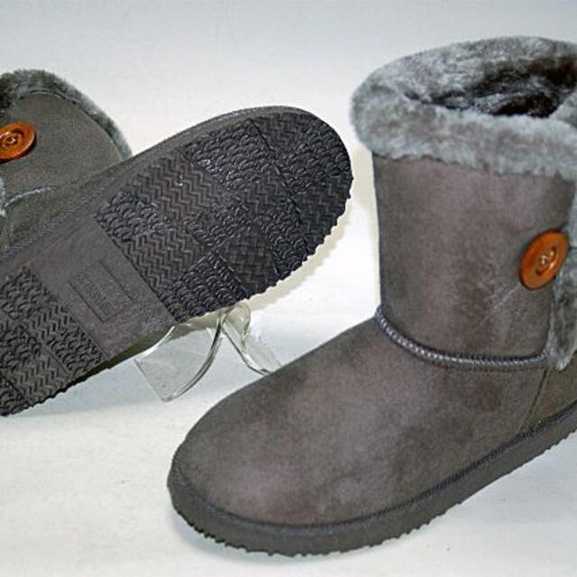 ◆2WAYフェイクファームートン風ブーツ#385 GRAY Ｌ◆新品 レディースの靴/シューズ(ブーツ)の商品写真