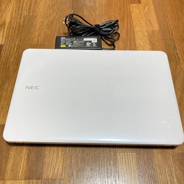 NEC(エヌイーシー)の☆大容量☆NEC白☆ノートPC☆ホワイト☆初心者さんの初めてのパソコンならコレ！ スマホ/家電/カメラのPC/タブレット(ノートPC)の商品写真