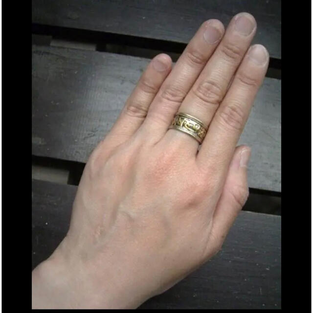 15号からフリー　観音真言マニリング　指輪 メンズのアクセサリー(リング(指輪))の商品写真