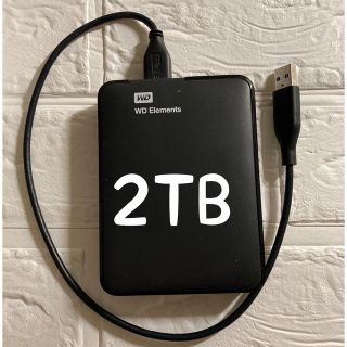 【外付けハードディスク】ポータブルHDD 2TB(PC周辺機器)