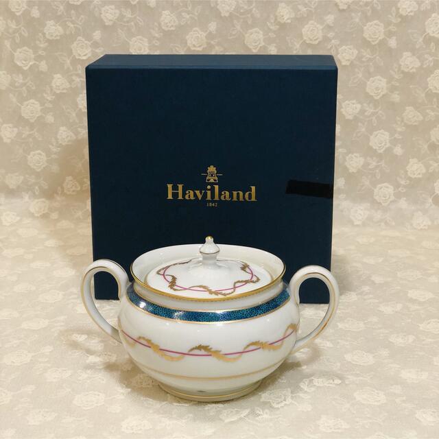 Haviland - アビランド リモージュ ヴューパリ ブルー シュガー(L)の