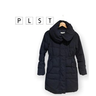 プラステ(PLST)の定価43,980円！未使用！PLSTネイビーダウンコート女優襟！(ダウンコート)