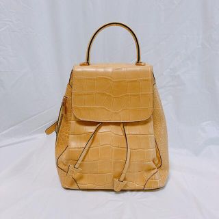 CELINE セリーヌ クロコ型押し レザー バックパック デイパック リュック ブラック