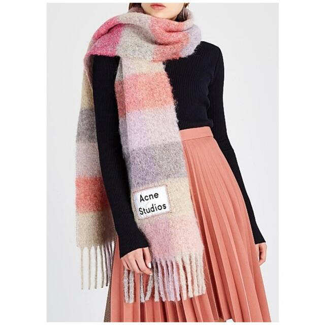 acne studios ラージチェックストール マフラー 最旬ダウン 33%割引