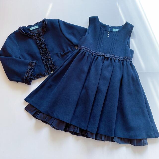 ドレス/フォーマル美品 Hakka kids♡入学式 ジャケット ワンピース フォ－マル♡130