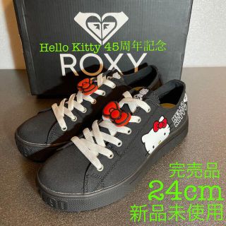 ロキシー(Roxy)のローズピンクのねこ様専用‼️新品 ROXY × ハローキティ 45周年記念(スニーカー)