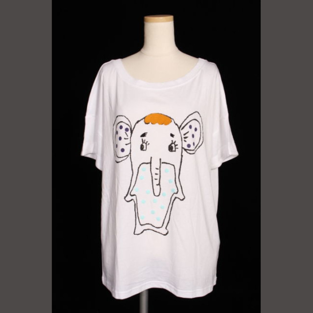 franche lippee(フランシュリッペ)のフランシュリッペ franche lippee ぶつぶつ ゾウ 変形 Tシャツ レディースのトップス(Tシャツ(半袖/袖なし))の商品写真