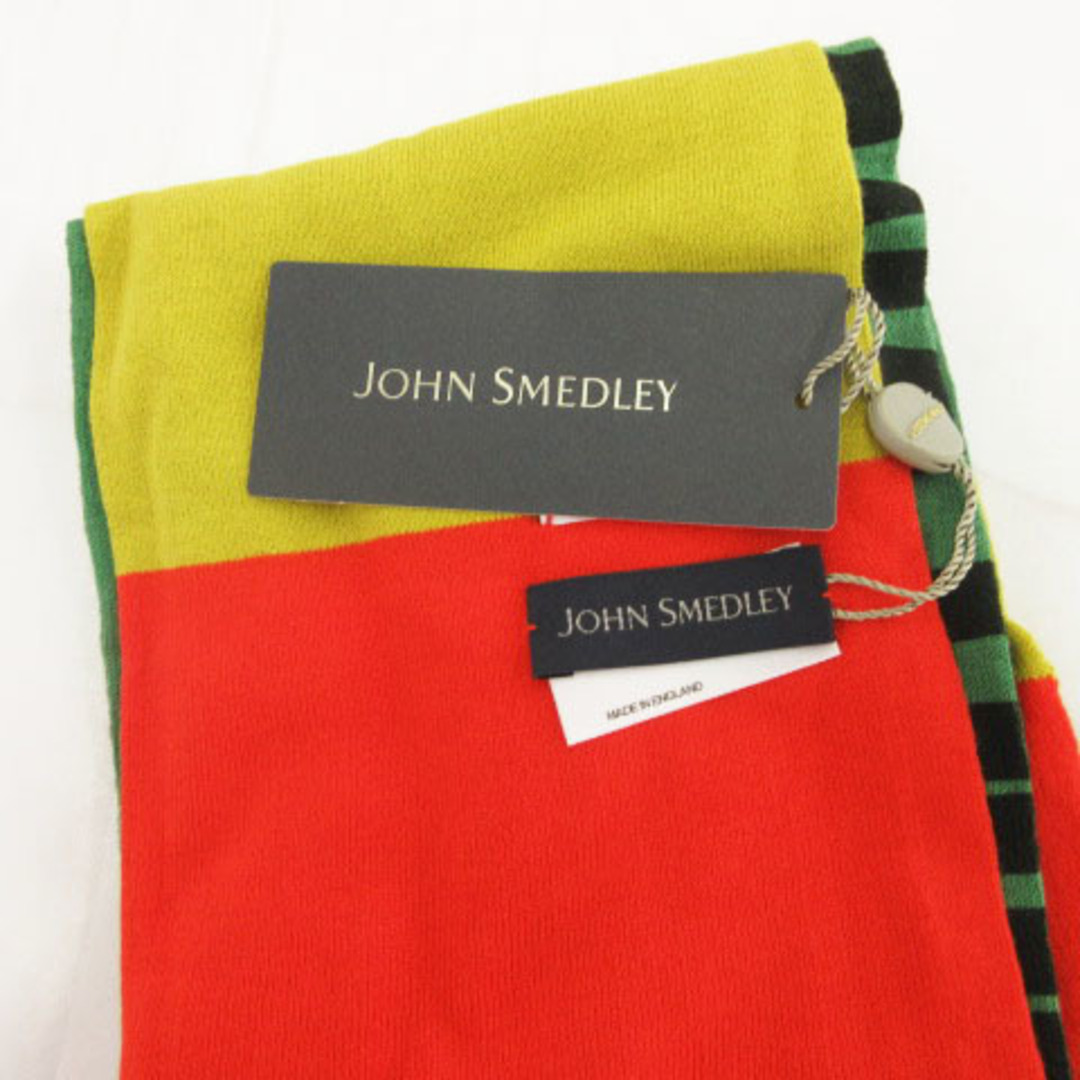 ジョンスメドレー JOHN SMEDLEY コットン 配色 マフラー ahm04