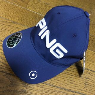 ピン(PING)の【新品.未使用】PING ゴルフキャップ　ネイビー(キャップ)