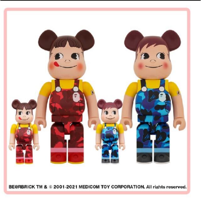 MEDICOM TOY(メディコムトイ)のBE＠RBRICK BAPE(R) × ペコちゃん & ポコちゃん  エンタメ/ホビーのおもちゃ/ぬいぐるみ(キャラクターグッズ)の商品写真