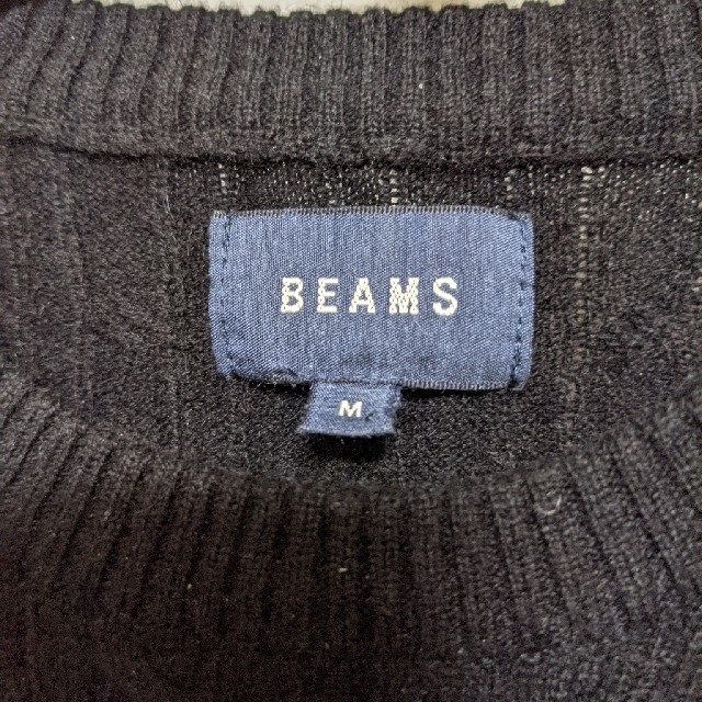 BEAMS(ビームス)のBEAMS カシミヤ 100% ニット 黒 メンズのトップス(ニット/セーター)の商品写真