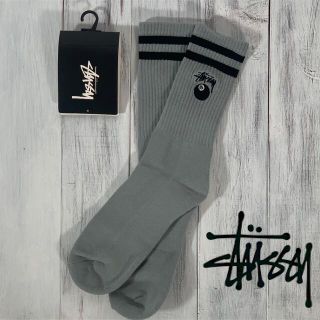 ステューシー(STUSSY)の二足セット　Stussy ステューシー 8BALL ソックス グレー　海外限定(ソックス)