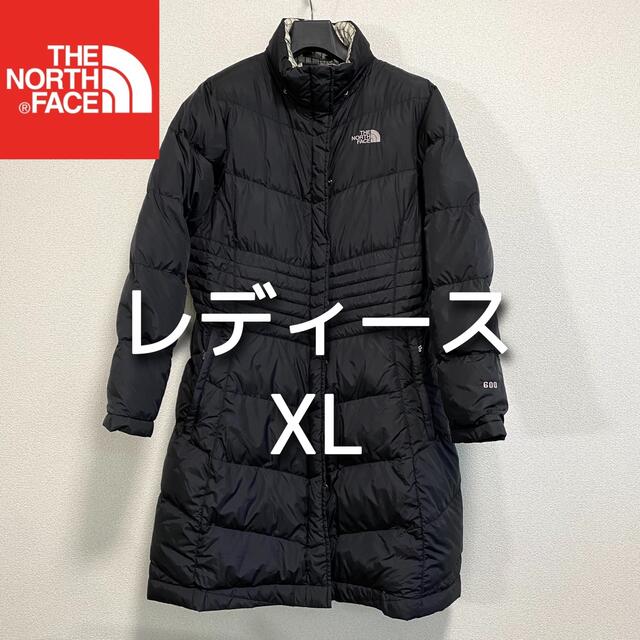 美品 希少 THE NORTH FACE ダウンコート レディースXL ブラックダウンジャケット