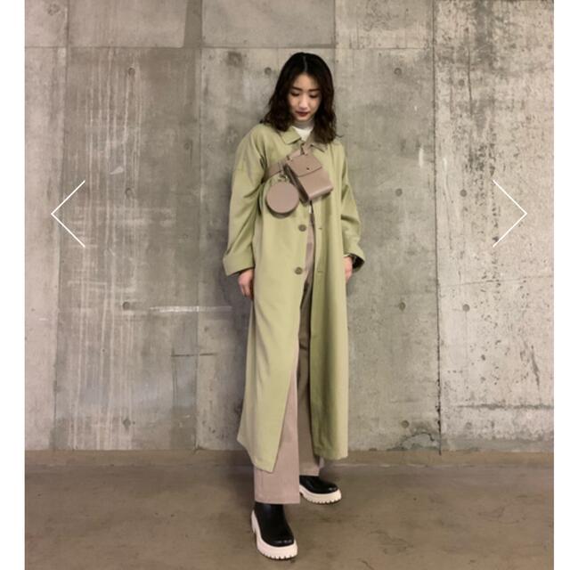 moussy ロングコート　ライトグリーン　カーキ