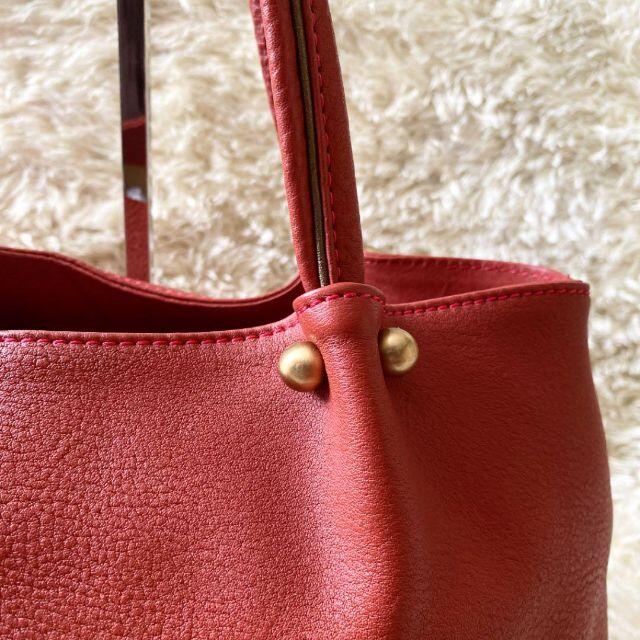 Kitamura - キタムラ トートバッグ 金具 ロゴ 型押し 肩掛け可 シボ革