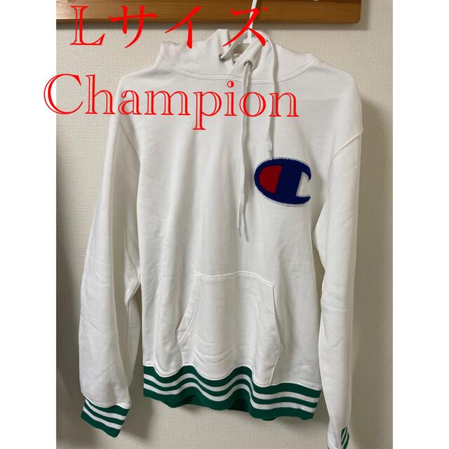 Champion チャンピオン パーカー L ビッグワッペン　デカロゴ