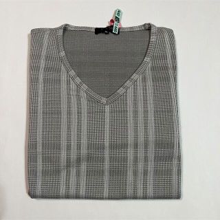 ミッシェルクランオム(MICHEL KLEIN HOMME)のMICHEL KLEIN HOMME 薄グレーチェック 長袖カットソー(Tシャツ/カットソー(七分/長袖))