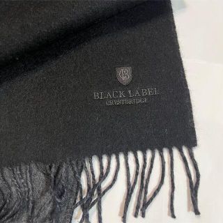 ブラックレーベルクレストブリッジ(BLACK LABEL CRESTBRIDGE)のBLACK LABEL CRESTBRIDGE  黒 濃いグレーマフラー(マフラー)