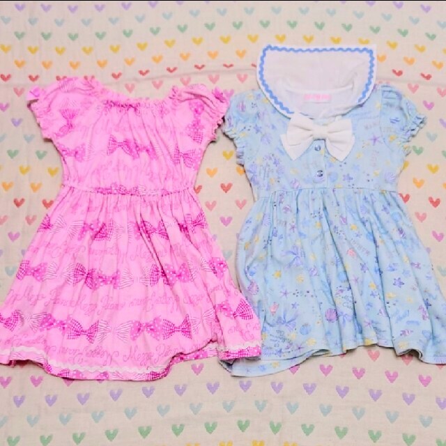 mezzo piano(メゾピアノ)のメゾピアノ　ワンピース　2枚セット　90 キッズ/ベビー/マタニティのキッズ服女の子用(90cm~)(ワンピース)の商品写真