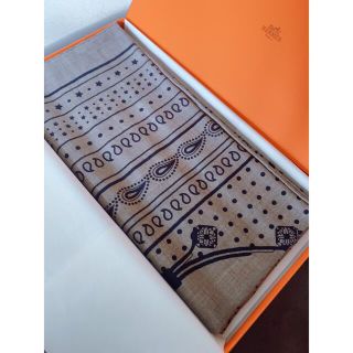 エルメス(Hermes)のエルメス　カシシル　140　スプリング　バンダナ　エトゥープ(ストール/パシュミナ)