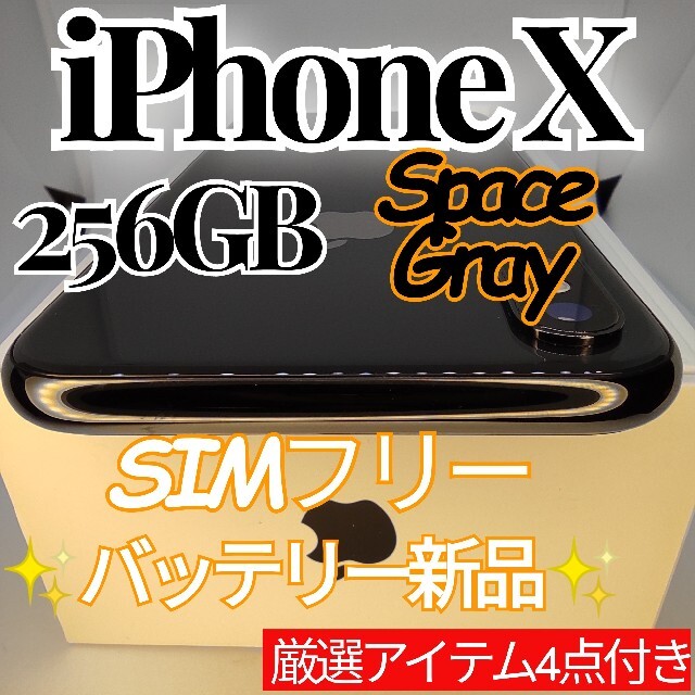✨極美品✨iPhoneX 本体 Space Gray 256GB SIMフリー