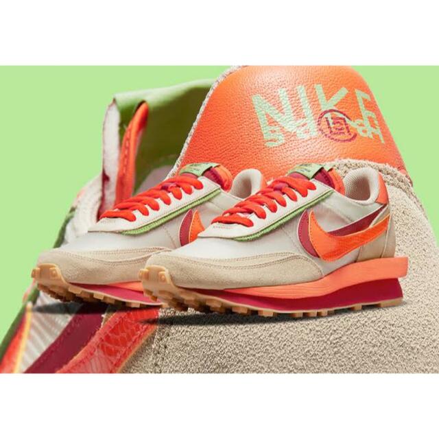 NIKE(ナイキ)のNIKE × sacai xCLOT LDWaffle ORANGE BLAZE メンズの靴/シューズ(スニーカー)の商品写真