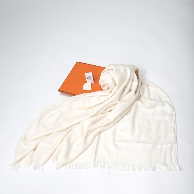 オリジナル - Hermes エルメス ショール 長方形 HERMES アイボリー