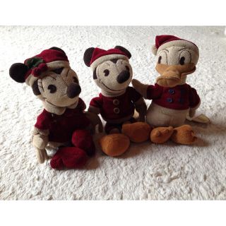 ディズニー(Disney)のディズニー disney クリスマス ぬいぐるみ 3点セット(キャラクターグッズ)