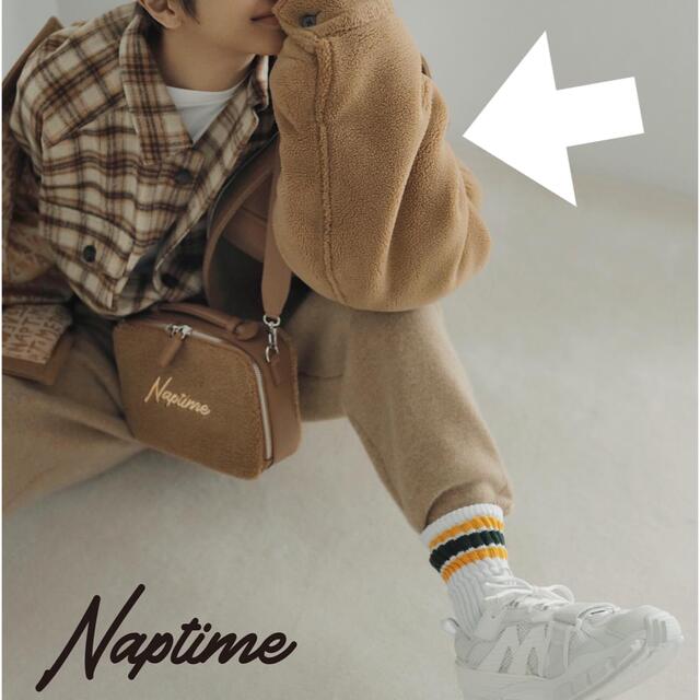 AAA(トリプルエー)のNaptime 袖ボアジャケット Brown メンズのジャケット/アウター(ブルゾン)の商品写真