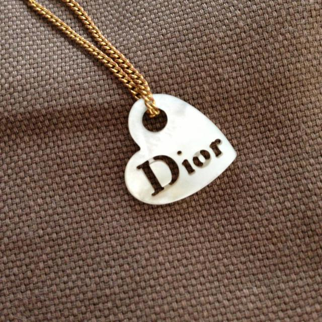 Christian Dior シェルハート ネックレス N5173】Christian Dior heart shell necklace/クリスチャン