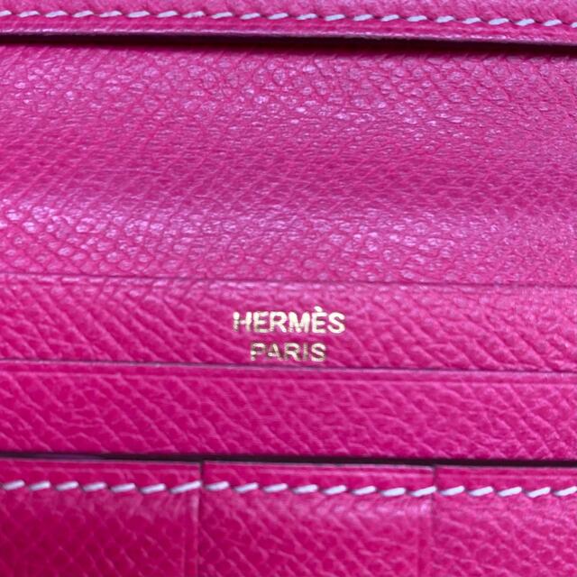 Hermes(エルメス)のみー様専用 エルメス 長財布 べアン カーススキン フーシャピンク フラップ レディースのファッション小物(財布)の商品写真