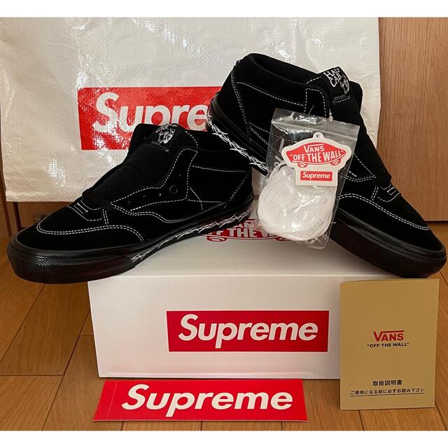 27cm 21aw Supreme Vans Half Cab Blackスニーカー