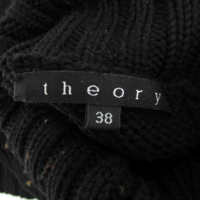 theory(セオリー)のセオリー ニット セーター 長袖 タートルネック ケーブル編み ウール 38 黒 メンズのトップス(ニット/セーター)の商品写真