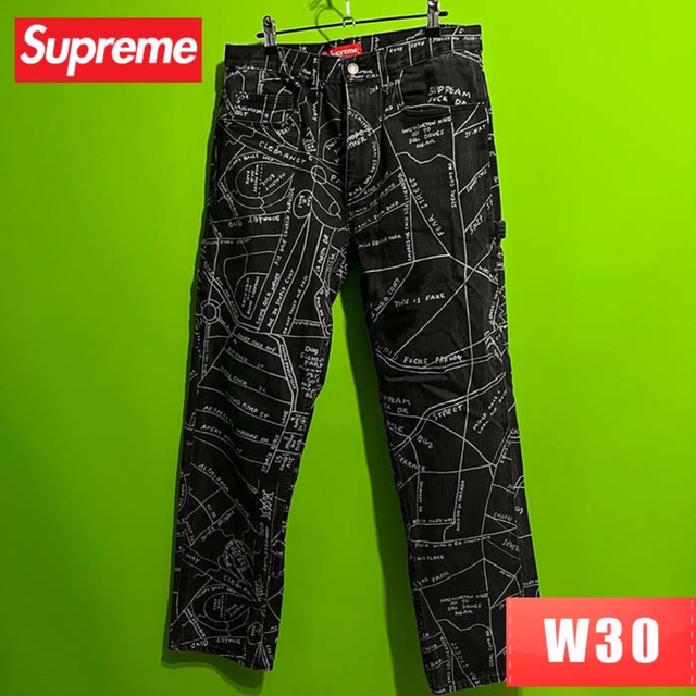 Supreme(シュプリーム)のSupreme Gonz Map Denim Painter Pant 30 メンズのパンツ(ペインターパンツ)の商品写真