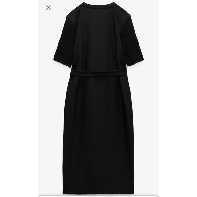 ZARA(ザラ)のZARA コンビスリーブワンピース S 7～9号 レディースのワンピース(ロングワンピース/マキシワンピース)の商品写真