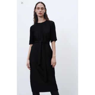 ザラ(ZARA)のZARA コンビスリーブワンピース S 7～9号(ロングワンピース/マキシワンピース)