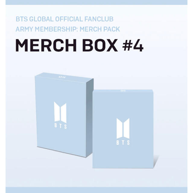 防弾少年団(BTS)(ボウダンショウネンダン)の新品未開封　BTS MERCH BOX #4 マーチボックス　FC限定品 エンタメ/ホビーのタレントグッズ(アイドルグッズ)の商品写真