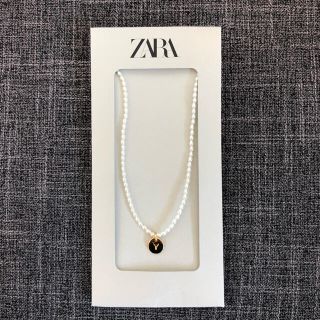 ザラ(ZARA)のZARA ザラ　イニシャル　ネックレス　パール　アルファベット　Y(ネックレス)