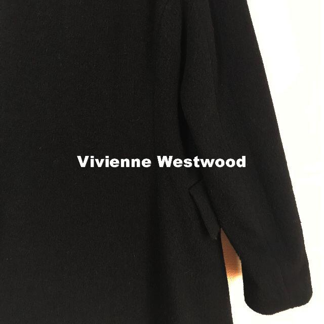 Vivienne Westwood(ヴィヴィアンウエストウッド)の【Vivienne Westwood】アンゴラ混 ビックORBボタン コート レディースのジャケット/アウター(ロングコート)の商品写真