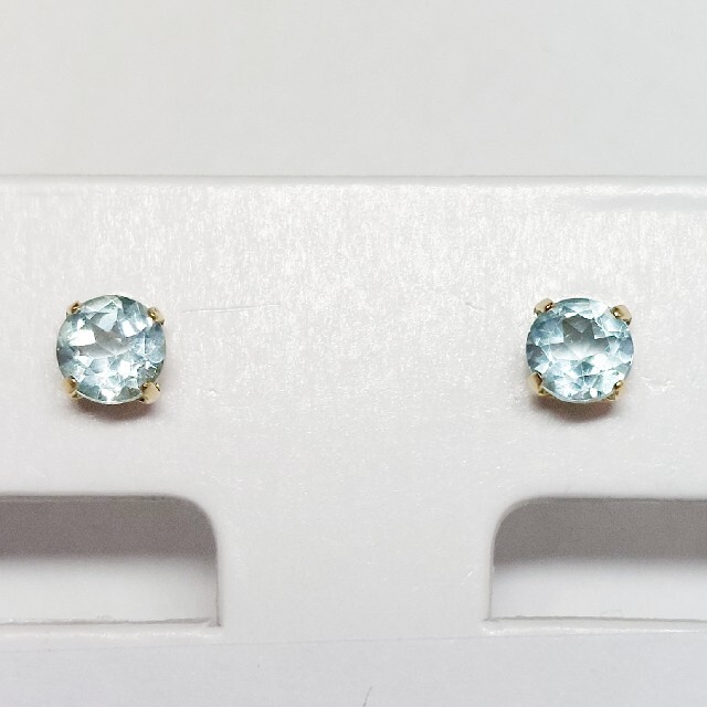 高品質 K18YG パライバアパタイト ピアス - ピアス