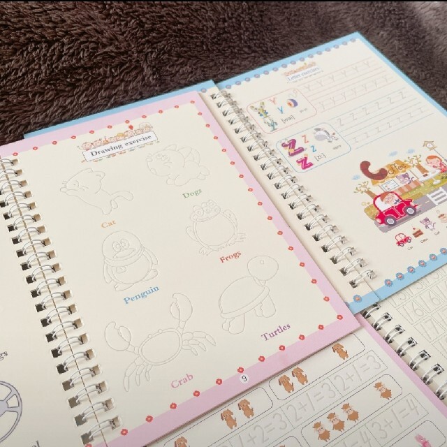 目玉商品】 魔法のドリル帳 4冊セット 知育ブック ドリル 小さいサイズ 練習の通販 by もんちゃん 魔法のドリル 学習ノート 幼児教育 4冊 付属ペン1本 なぞり書き
