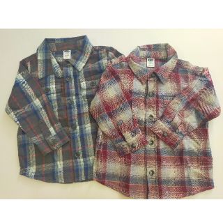 オールドネイビー(Old Navy)のお値下げ！新品☆シャツ2枚セット！80センチ(シャツ/カットソー)