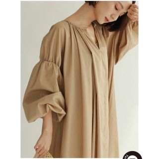 louren balloon sleeve gather dress(ロングワンピース/マキシワンピース)