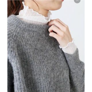 イエナ(IENA)のIENA LA BOUCLE ドットチュールタートルネックプルオーバー(カットソー(長袖/七分))