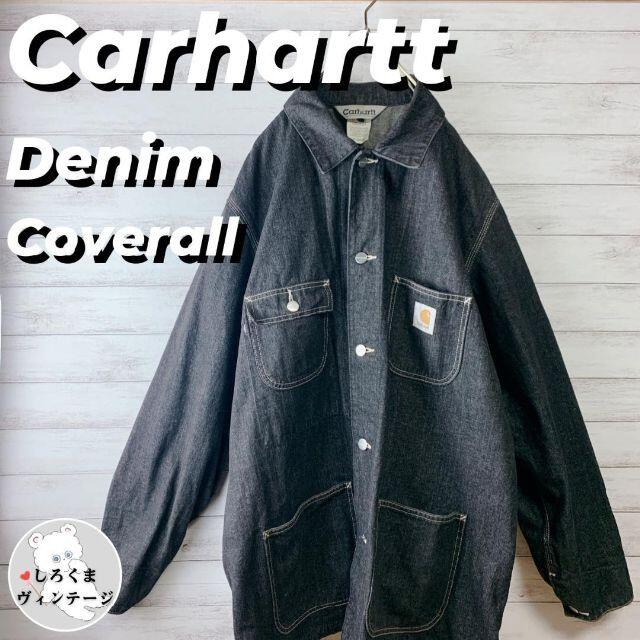 カーハート Carhartt】ブラック デニム カバーオール XL 【破格値下げ