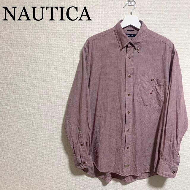 NAUTICA(ノーティカ)のノーティカ チェックシャツ メンズ　長袖シャツ ボタンダウンシャツ ロゴマーク メンズのトップス(シャツ)の商品写真